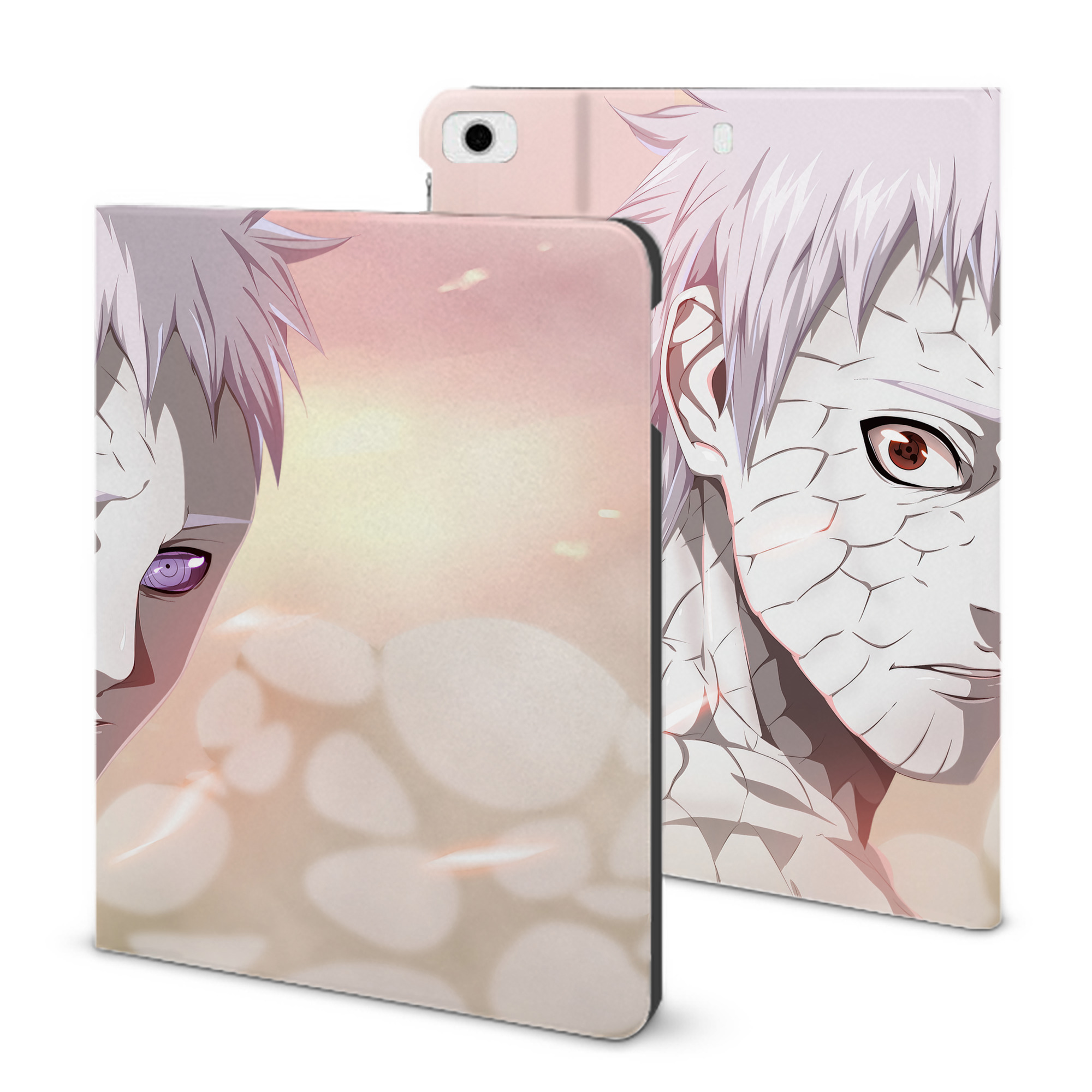 （画像用） NARUTO -ナルト- NARUTO -ナルト- 疾風伝 IPad ケース ブック型 PUレザー TPU 耐衝撃 軽量 薄型 ペン収納なし 全面保護 IPad 各モデル対応